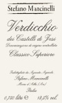 Stefano Mancinelli Verdicchio dei Castelli di Jesi Classico Superiore 2015 Front Label