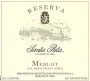 Santa Rita Reserva Merlot 2000 Front Label