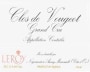 Domaine Leroy Clos Vougeot Grand Cru 2011 Front Label