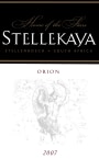 Stellekaya Orion 2007 Front Label