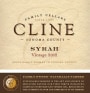 Cline California Syrah 2013 Front Label