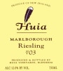Huia Marlborough Riesling 2003 Front Label