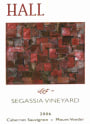 Hall Segassia Cabernet Sauvignon 2006 Front Label