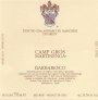 Marchesi di Gresy Barbaresco Camp Gros Martinenga Riserva 2006 Front Label
