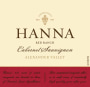 Hanna Alexander Valley Cabernet Sauvignon 2012 Front Label