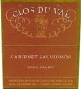 Clos du Val Napa Valley Cabernet Sauvignon 1992 Front Label