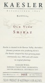 Kaesler Barossa Valley Old Vine Shiraz 2004 Front Label