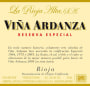 La Rioja Alta Vina Ardanza Reserva 2009 Front Label