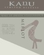 Kanu Merlot 2015 Front Label