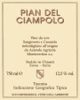 Montevertine Pian del Ciampolo 2012 Front Label