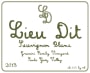 Lieu Dit Sauvignon Blanc 2013 Front Label