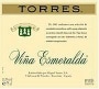 Torres Vina Esmeralda Blanco 2000 Front Label