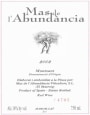 Mas de l'Abundancia Mas de l'Abundancia 2002 Front Label