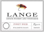 Lange Winery Reserve Pinot Noir 2013 Front Label