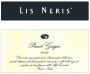 Lis Neris Pinot Grigio 2010 Front Label