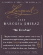 Langmeil The Freedom 1843 Shiraz 2003 Front Label