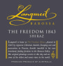 Langmeil The Freedom 1843 Shiraz 2012 Front Label