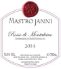 Mastrojanni Rosso di Montalcino 2014 Front Label