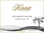 Kiona Late Harvest Riesling 2015 Front Label