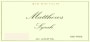 Matthews Winery Syrah 2008 Front Label