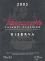 Panzanello Chianti Classico Riserva 2003 Front Label