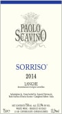 Paolo Scavino Langhe Sorriso 2014 Front Label