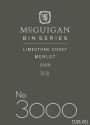 McGuigan Brothers Bin 3000 Merlot 2009 Front Label