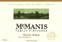 McManis Family Vineyards Petite Sirah 2012 Front Label