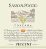 Piccini Sasso Al Poggio 2008 Front Label