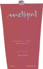 Melipal Reserve Malbec 2003 Front Label