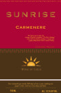 Sunrise Wine Carmenere 2015 Front Label