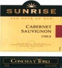 Sunrise Wine Concha y Toro Cabernet Sauvignon 2010 Front Label