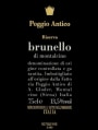 Poggio Antico Brunello di Montalcino Riserva 2003 Front Label