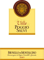 Villa Poggio Salvi Brunello di Montalcino 2009 Front Label