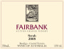 Sutton Grange Winery Fairbank Syrah 2008 Front Label