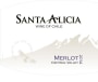 Santa Alicia Merlot Maipo 2014 Front Label