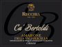 Recchia Amarone della Valpolicella Ca'Bertoldi 2010 Front Label
