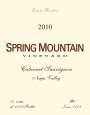 Spring Mountain Vineyard Cabernet Sauvignon 2010 Front Label
