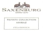 Saxenburg Private Collection Shiraz 2011 Front Label