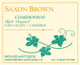 Saxon Brown Hyde Vineyard Chardonnay 2013 Front Label