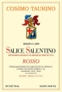 Taurino Salice Salentino Riserva Rouge 2009 Front Label