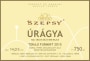 Szepsy Uragya Furmint 2015 Front Label