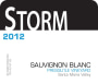 Storm Wines Presqu'ile Vineyard Sauvignon Blanc 2012 Front Label
