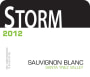 Storm Wines Santa Ynez Valley Sauvignon Blanc 2012 Front Label