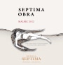 Septima Obra Malbec 2012 Front Label
