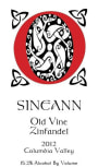 Sineann Old Vine Zinfandel 2012 Front Label