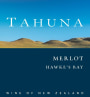 Tahuna Wines Hawke's Bay Merlot 2014 Front Label