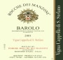 Rocche dei Manzoni Barolo Perno Vigna Cappella di S. Stefano 2001 Front Label