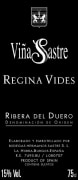 Vina Sastre Regina Vides 2010 Front Label