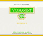 Viu Manent Reserve Fume Blanc 2016 Front Label